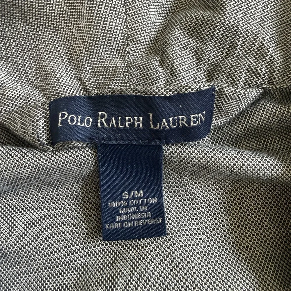 Polo Ralph Lauren Mens Robe S/M Blue Gray Embroidered Logo Sleepwear Lightweight